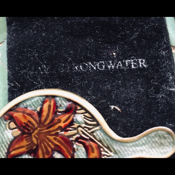 Jay Strongwater small enamel mirror w/pouch Butterfly - Picture 5 of 5